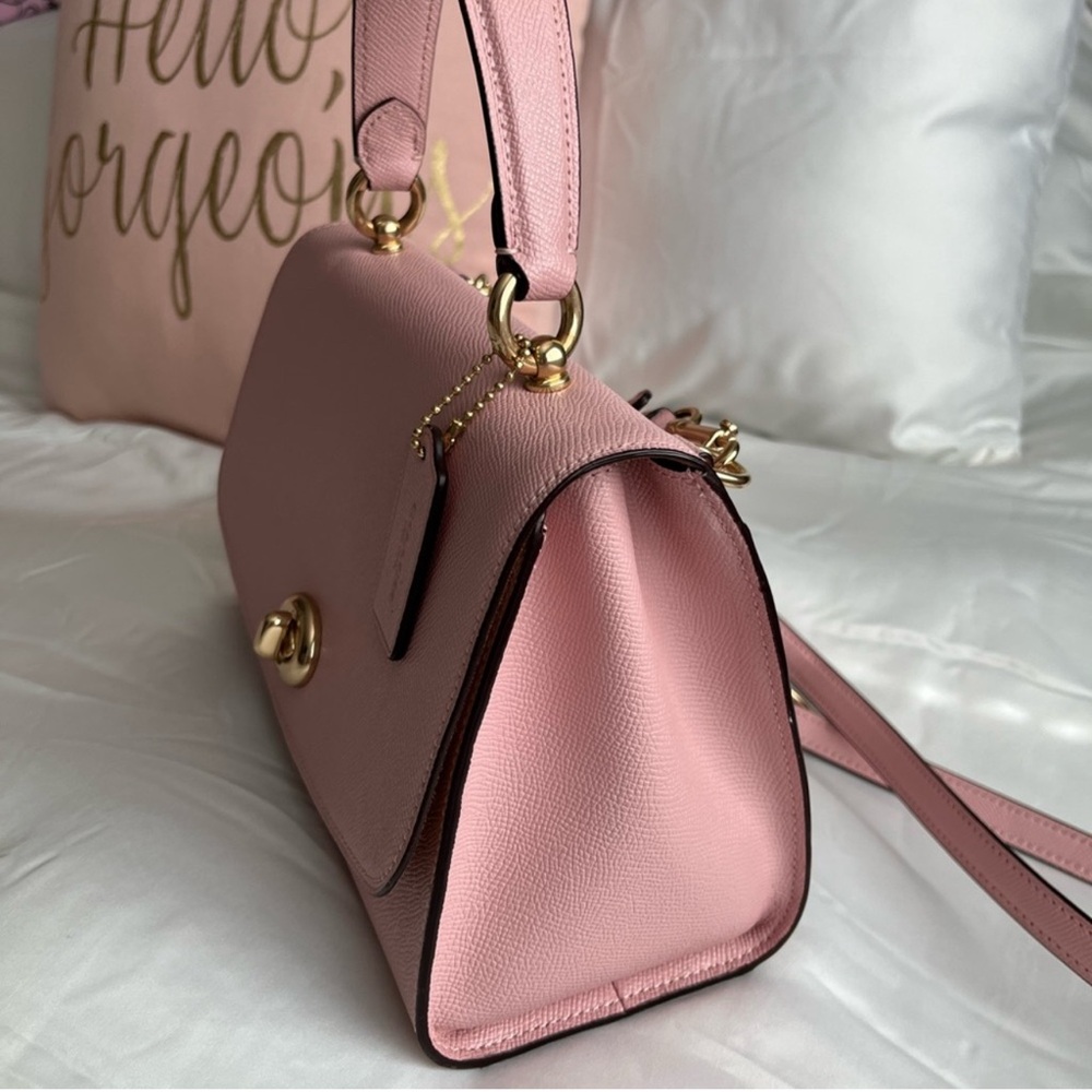 Coach Blush Pink Leather Satchel - Picture 2 of 6